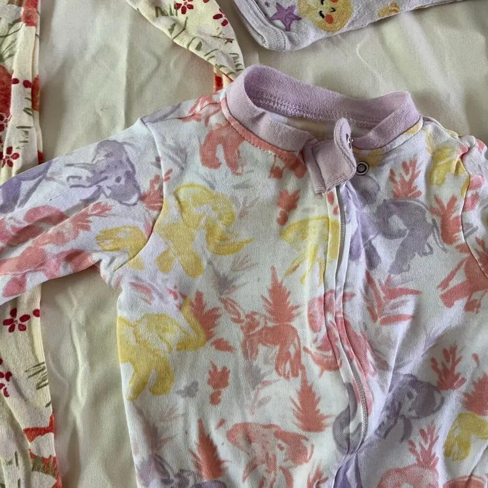 Burts Bees Girls 3 Piece Zip Pajama Bundle Assorted Sizes